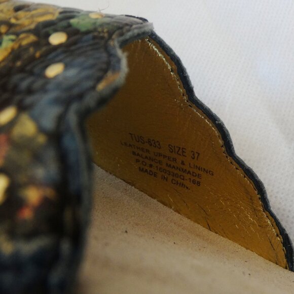 Alegria 37/7.5 Tuscany TUS-633 Mule Clog Shoes Floral Leather - Picture 7 of 8